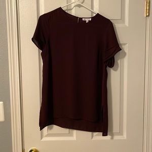 Deep plum work blouse